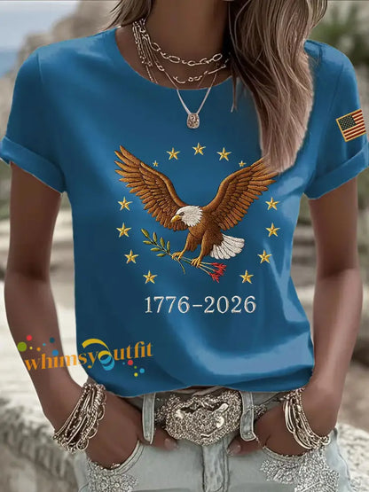 Women’s America 250 Printed Casual T-Shirt Blue / S