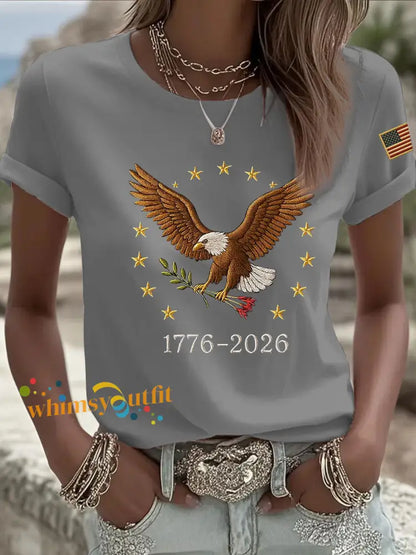 Women’s America 250 Printed Casual T-Shirt Gray / S