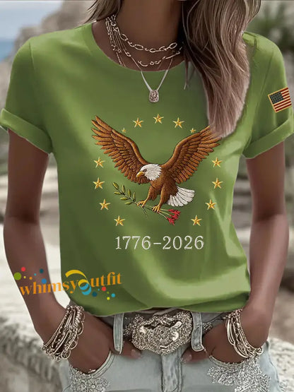 Women’s America 250 Printed Casual T-Shirt Green / S