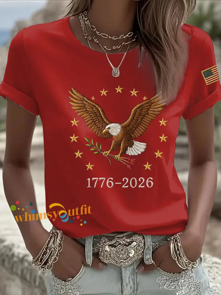 Women’s America 250 Printed Casual T-Shirt Red / S