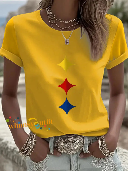 Women’s American Football T Shirt Gold / S