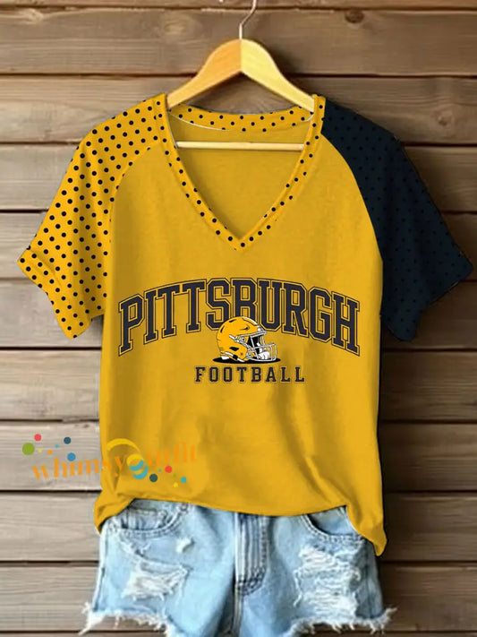Women’s American Football T Shirt Gold / S