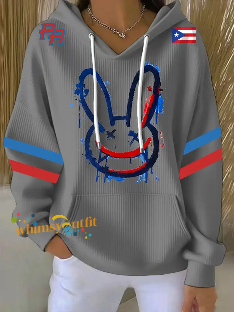 Women’s Bad Bunny Hoodie Gray / S