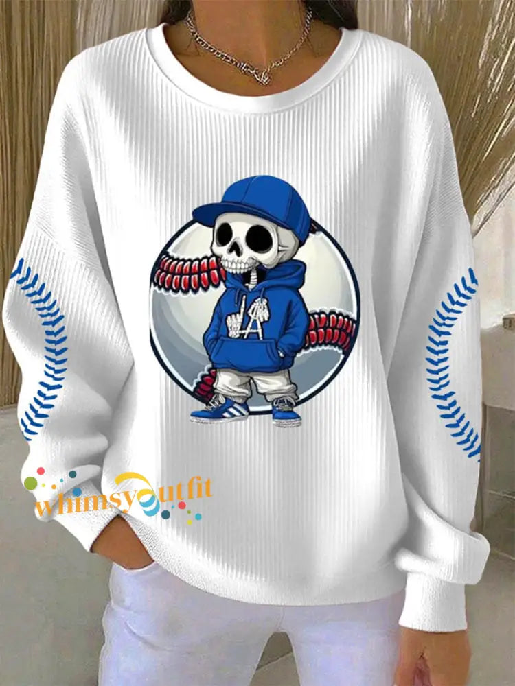 Women’s Baseball World Series Still Champions 2025 Print Casual Sweatshirt White / S