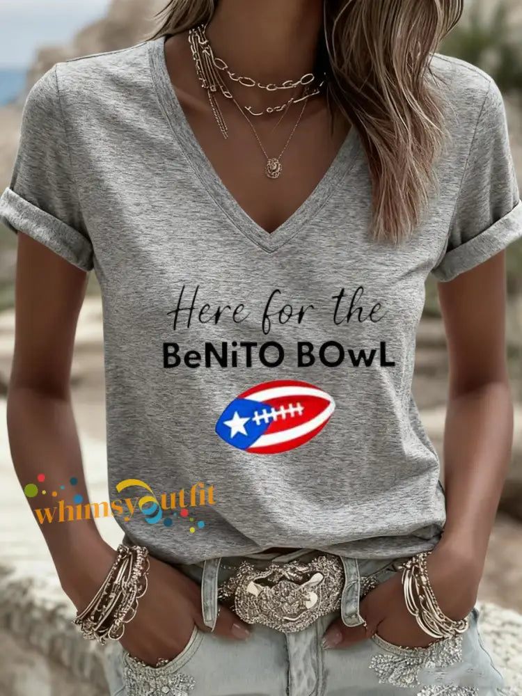 Women’s Benito Bowl short-sleeved T-shirt Gray / S
