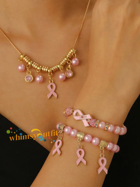 Women’s Breast Cancer Awareness Pink Ribbon Accessories