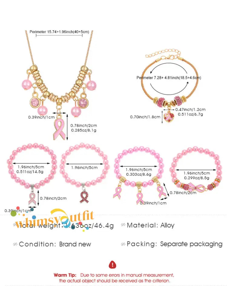 Women’s Breast Cancer Awareness Pink Ribbon Accessories