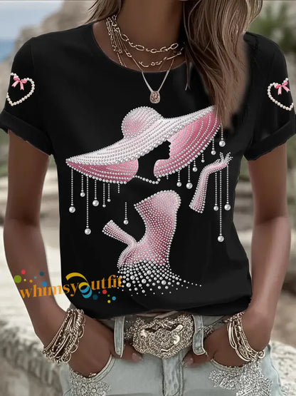 Women’s Breast Cancer Awareness Short sleeved T shirt Black / S