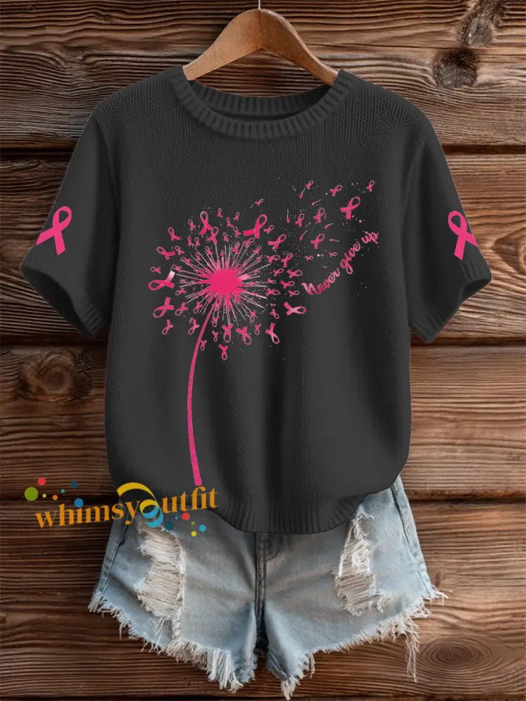 Women’s Breast Cancer Awareness T Shirt Black / S