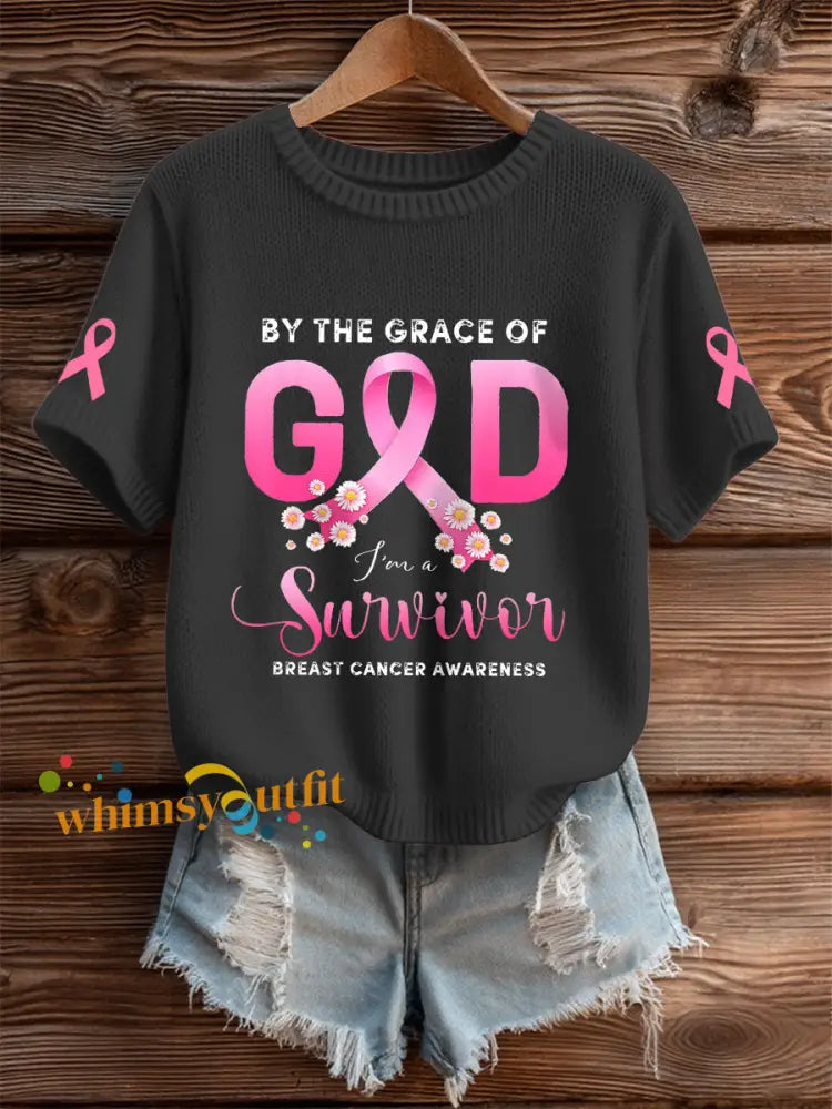 Women’s Breast Cancer Awareness T Shirt Black / S