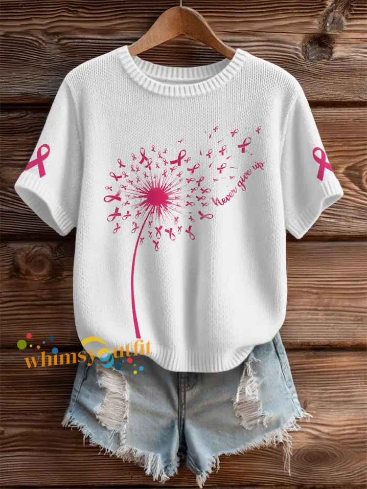 Women’s Breast Cancer Awareness T Shirt White / S