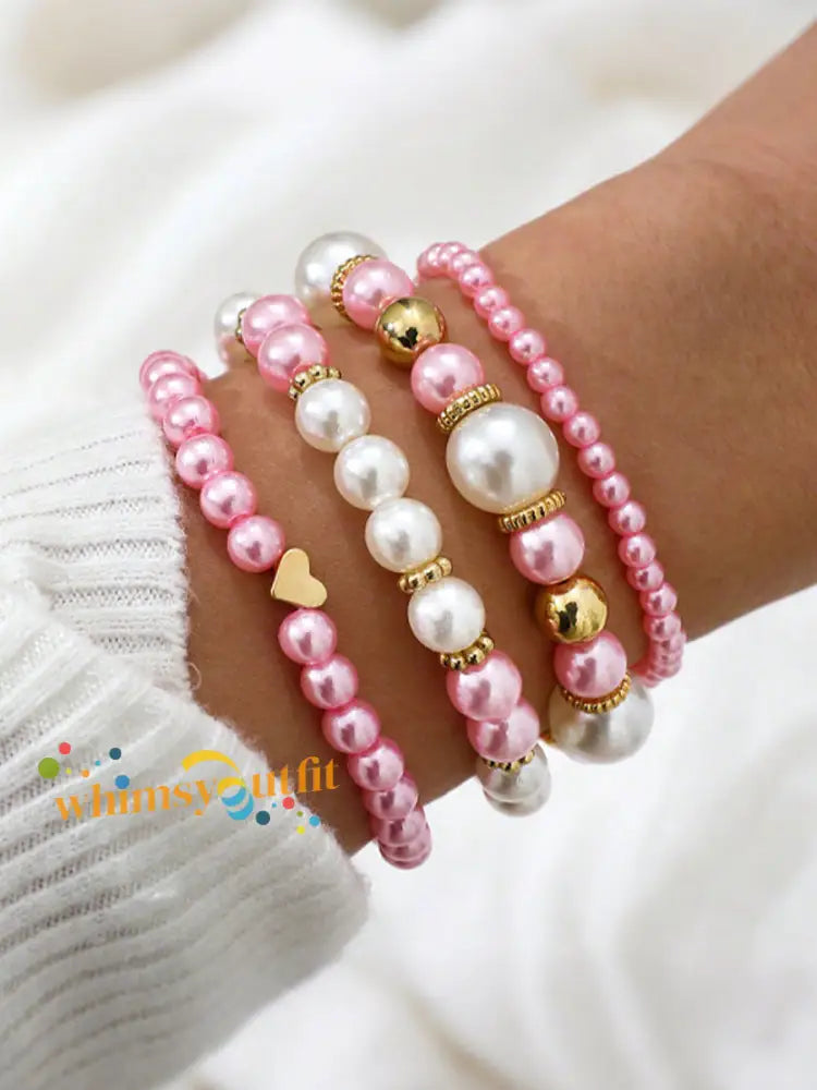 Women’s Breast Cancer Pink Ribbon Bracelet Pink / ONE