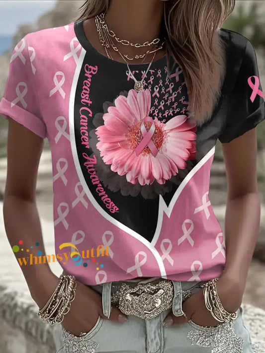 Women’s Breast Cancer T Shirts Pink / S