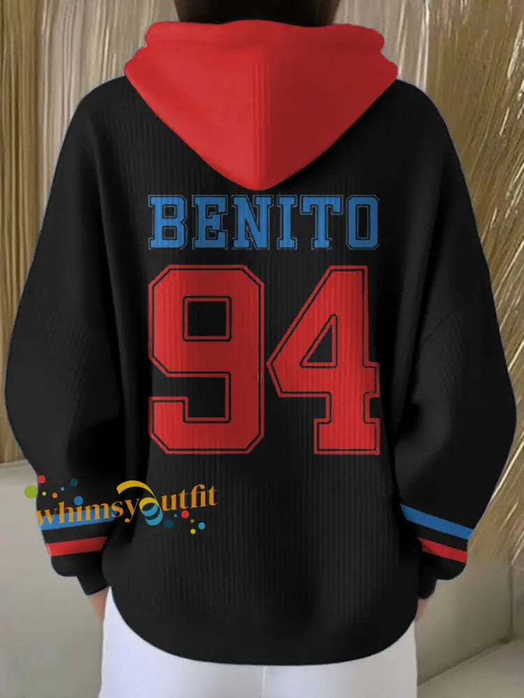 Women’s Bunny Football Music Lover Printed Hoodie