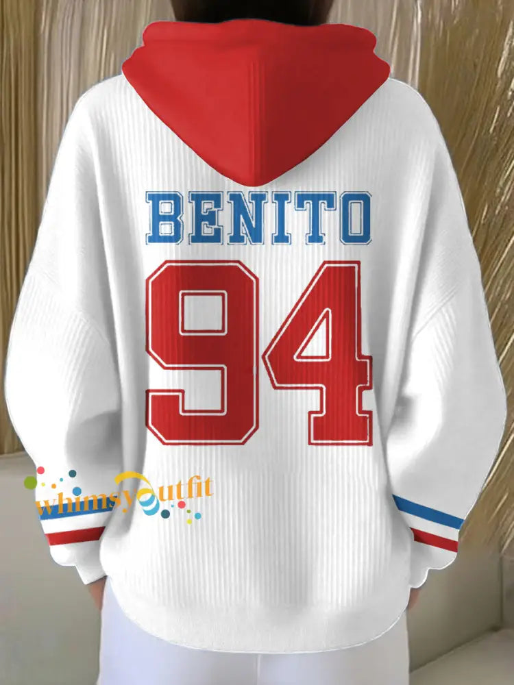 Women’s Bunny Football Music Lover Printed Hoodie