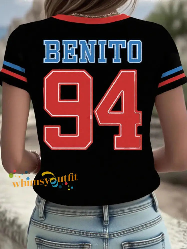 Women’s Bunny Football Music Lover Printed T-shirt