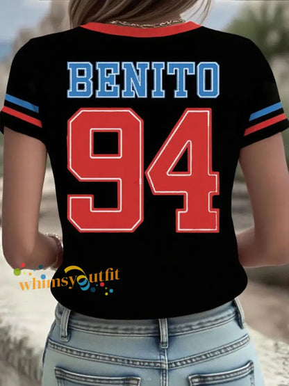 Women’s Bunny Football Music Lover Printed T-shirt