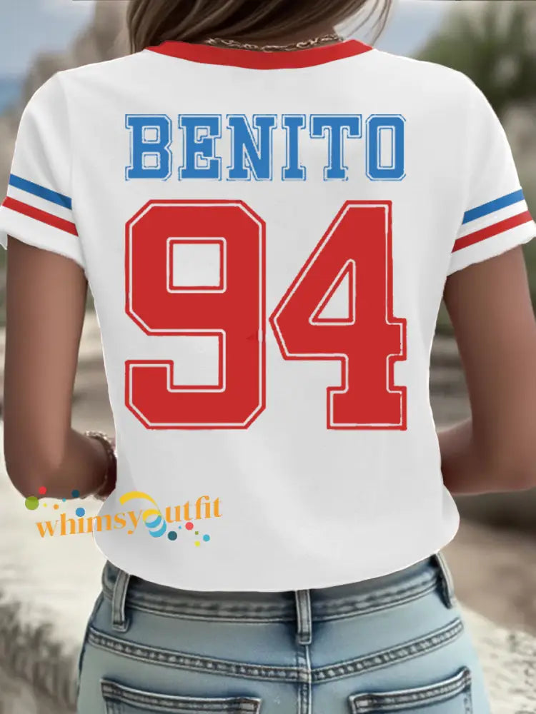 Women’s Bunny Football Music Lover Printed T-shirt