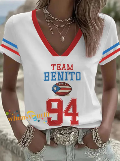 Women’s Bunny Football Music Lover Printed T-shirt