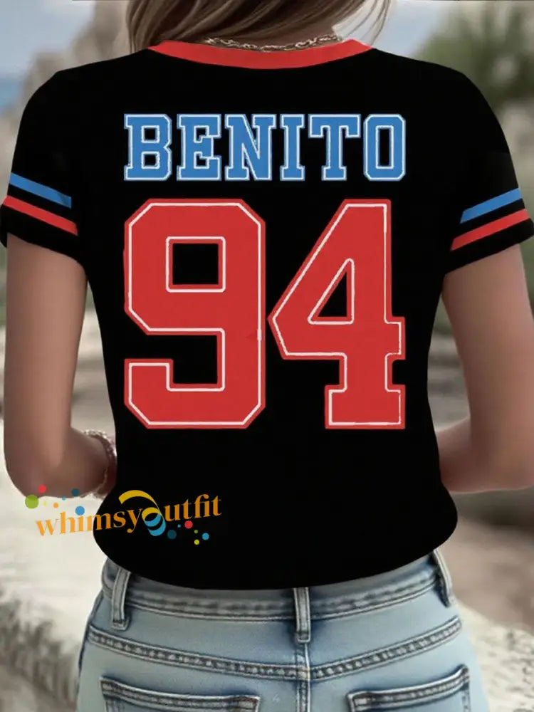 Women’s Bunny Football Music Lover Printed T-shirt