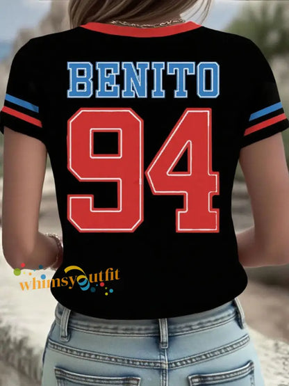 Women’s Bunny Football Music Lover Printed T-shirt