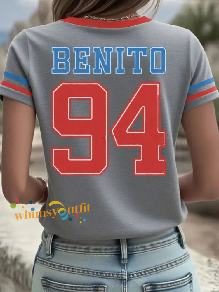 Women’s Bunny Football Music Lover Printed T-shirt