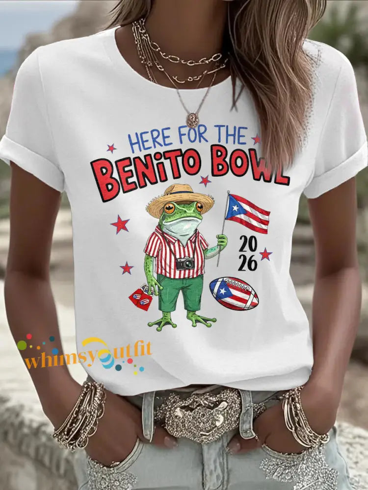 Women’s Bunny Football Music Lover Printed T-shirt White / S