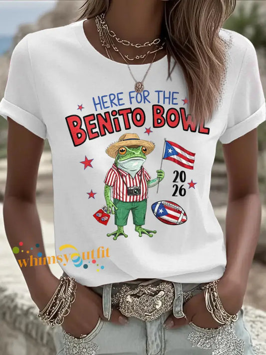 Women’s Bunny Football Music Lover Printed T-shirt White / S