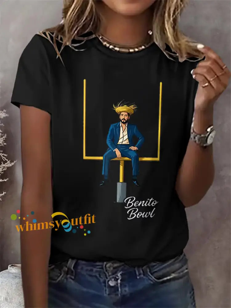 Women’s Bunny Football Music Lover T-shirt Black / S