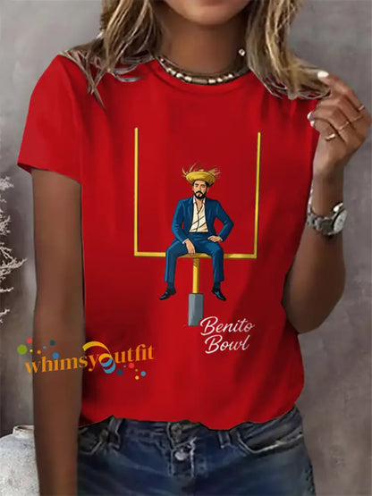 Women’s Bunny Football Music Lover T-shirt Red / S