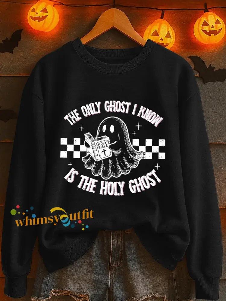 Women’s Christian Halloween Print Casual Sweatshirts Black / S