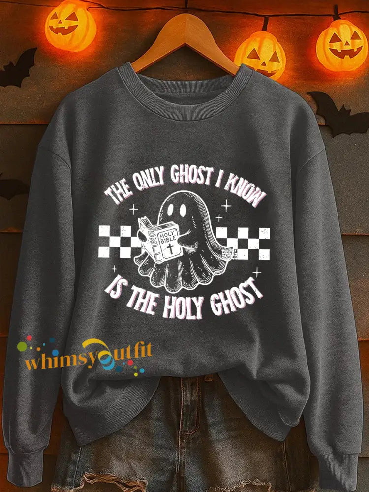 Women’s Christian Halloween Print Casual Sweatshirts Dark Gray / S