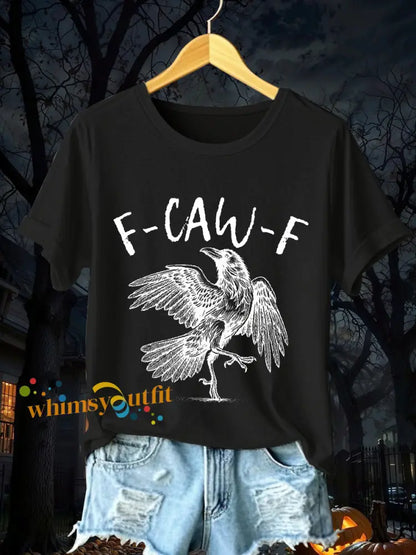 Women’s Crow F Caw F Short Sleeve T Shirt Black / S