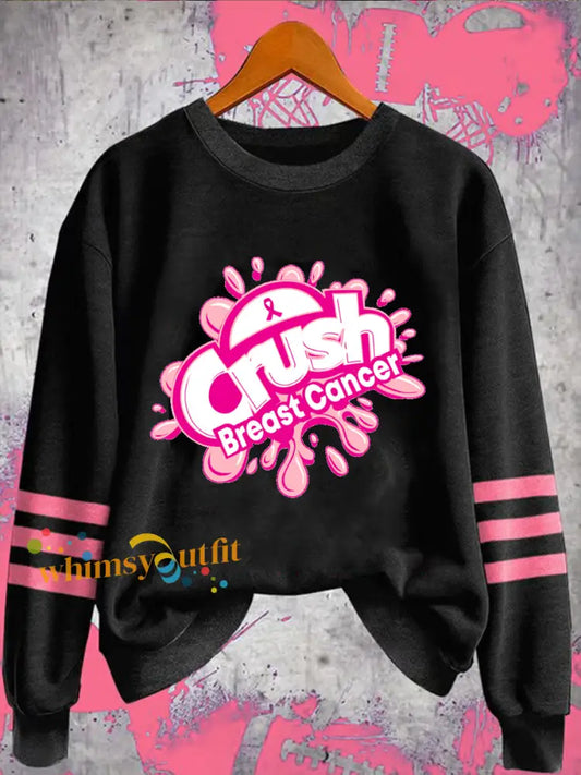 Women’s Crush Breast Cancer Sweatshirt Black / S