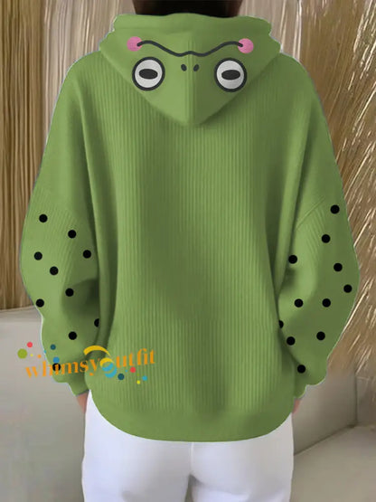 Women’s Cute Portland Frog Printed Hoodie