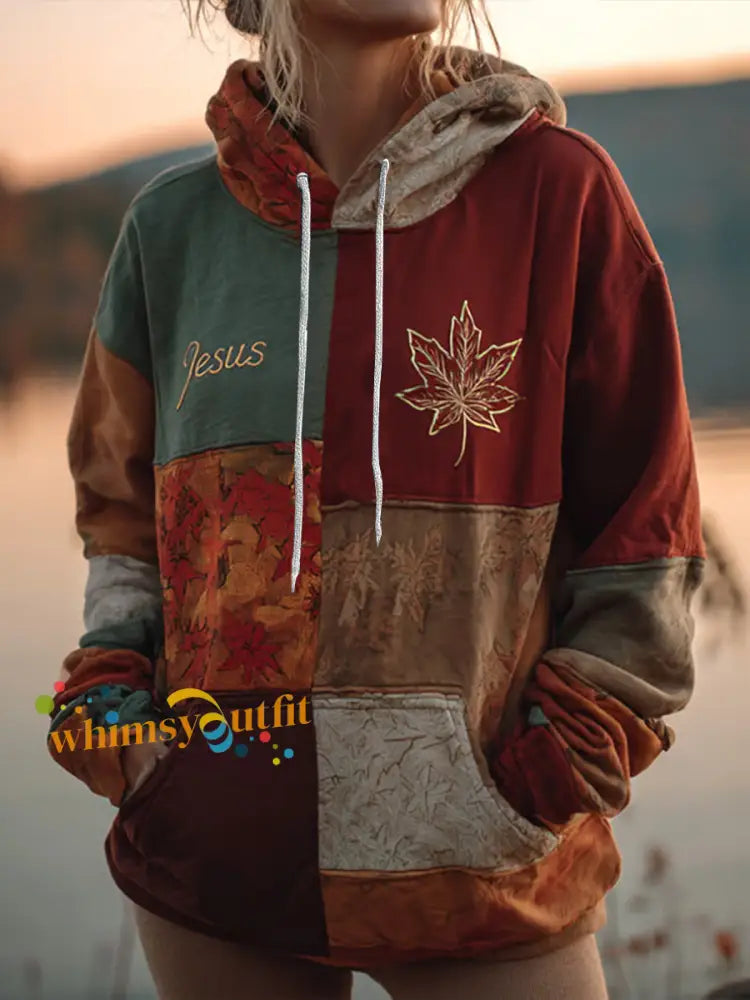 Women’s Fall Faith Print Casual Hoodie As picture / S