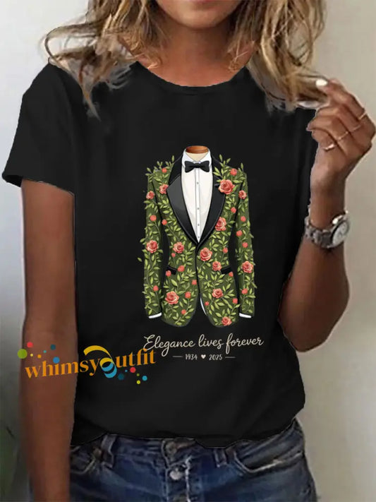 Women’s Floral Tribute Tee Black / S