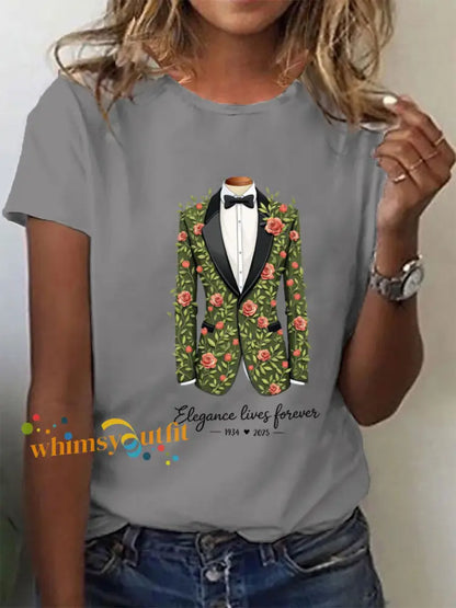 Women’s Floral Tribute Tee Light Gray / S