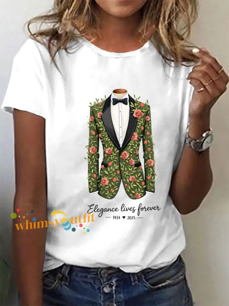 Women’s Floral Tribute Tee White / S