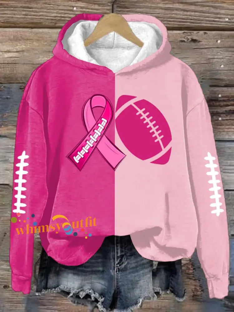 Women’s Football combines with breast cancer Regular Sweatshirt As picture / S