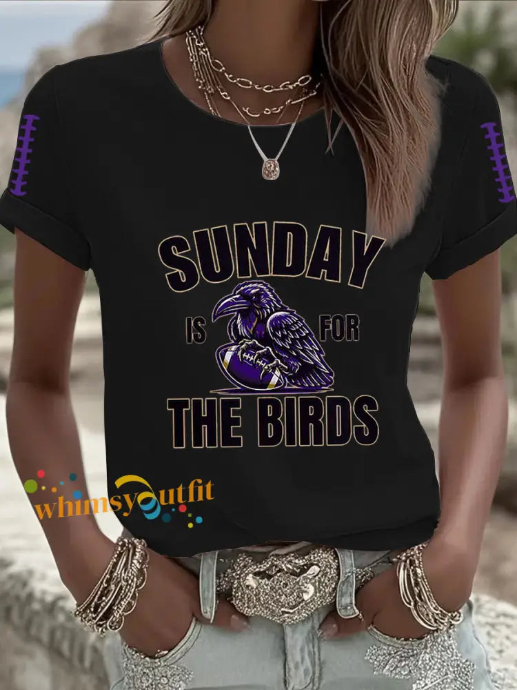 Women’s Football Fans Lovers Gameday Casual Short Sleeve T shirt Black / S