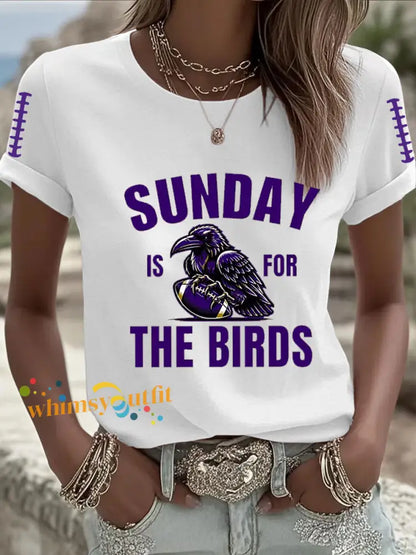 Women’s Football Fans Lovers Gameday Casual Short Sleeve T shirt White / S
