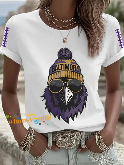 Women’s Football Fans Lovers Gameday Casual Short Sleeve T shirt White / S