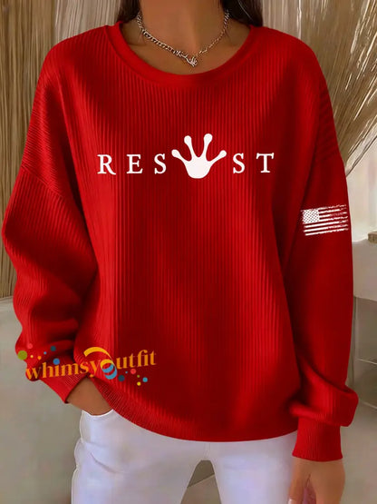 Women’s Frog Resist Printed Sweatshirt Red / S