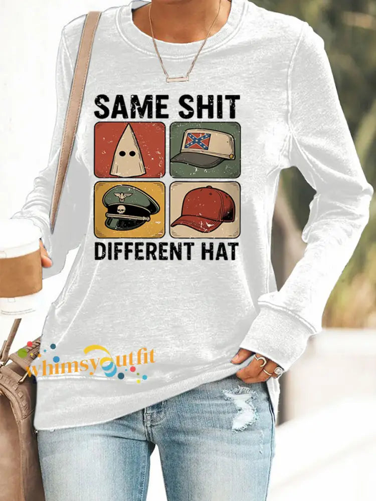 Women’s Funny Protest Graphic Sweatshirt White / S