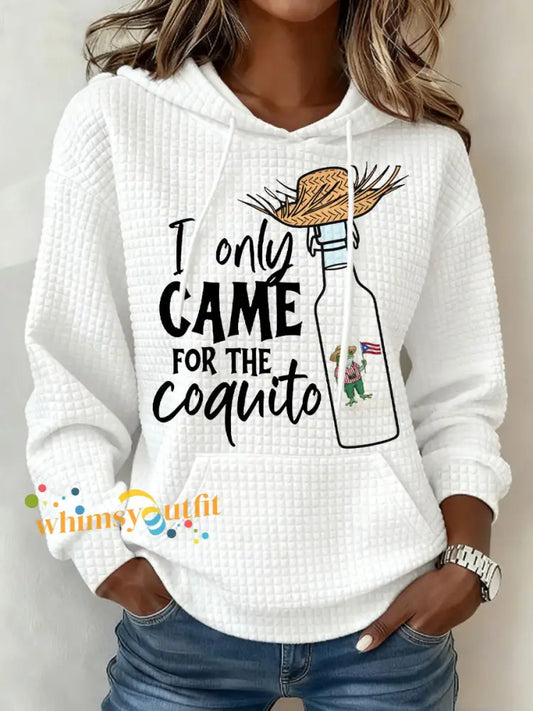 Women’s Funny Puerto Rico Christmas Printed Hoodie White / S