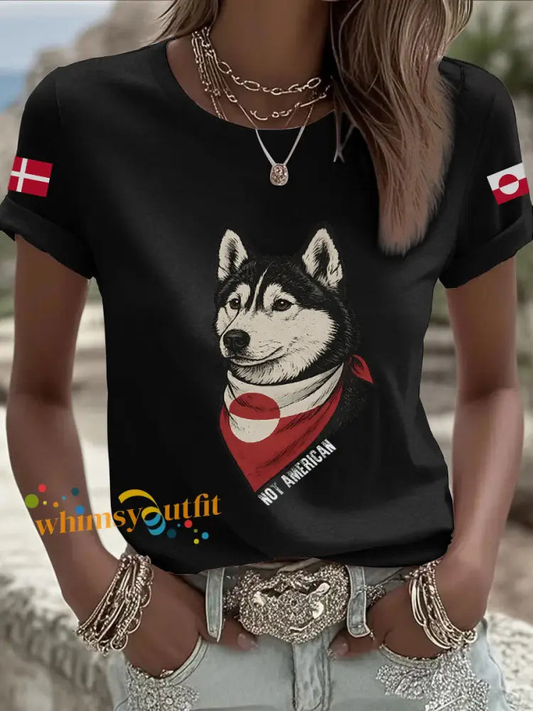 Women’s Greenland Dog T-shirt Black / S