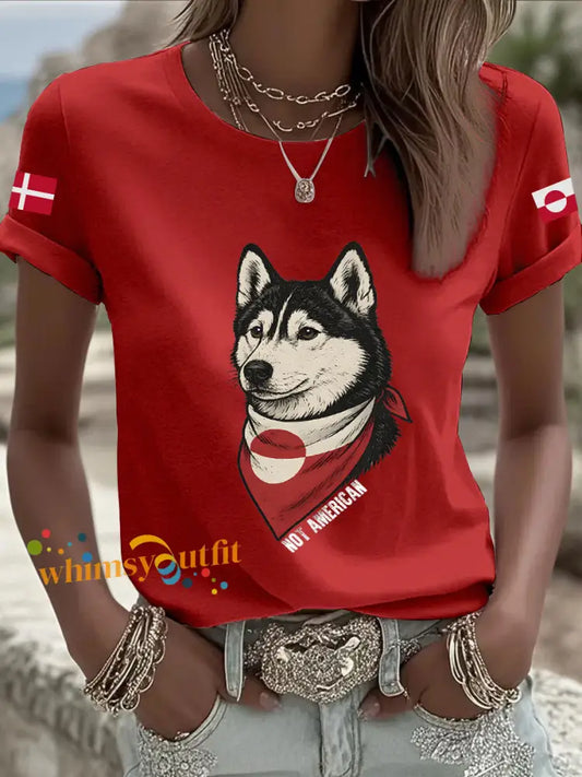 Women’s Greenland Dog T-shirt Red / S