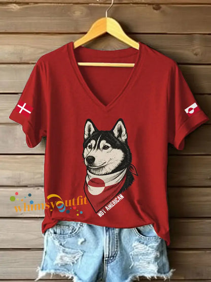 Women’s Greenland Dog T-shirt Red / S