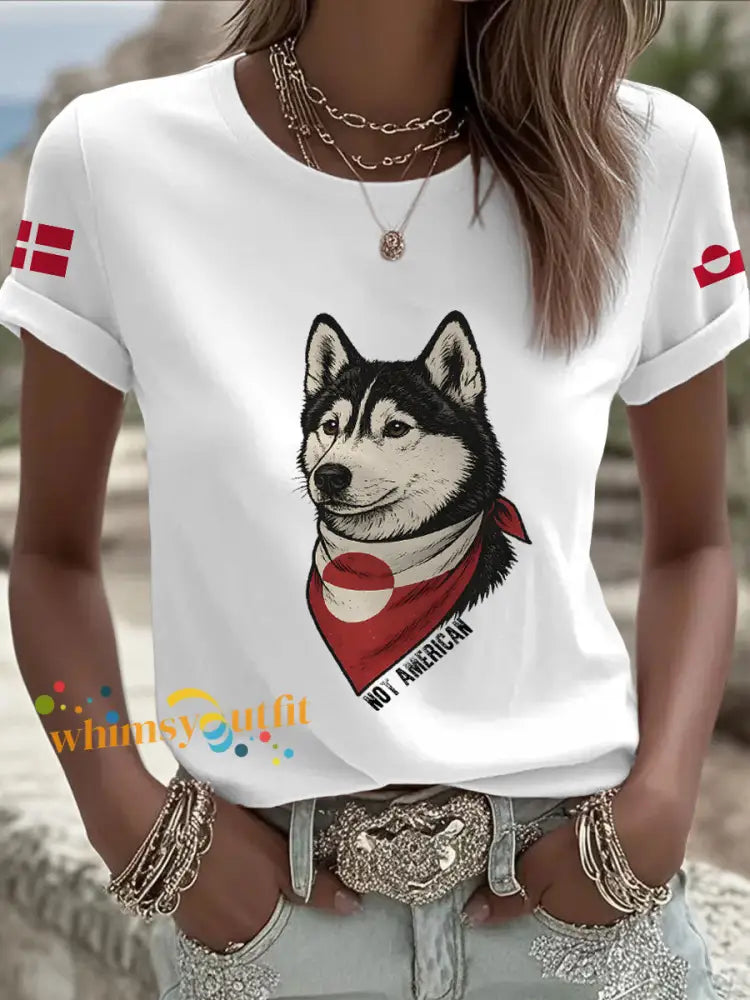 Women’s Greenland Dog T-shirt White / S